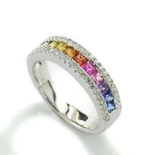 Rainbow ring saphire gebraucht kaufen  München