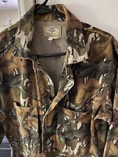 Vintage Mossy Oak Camo Chamois Cotton Hunting Coveralls Large Reg Mens Made USA, used for sale  Vienna