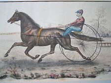 Antique print trotting for sale  DORKING