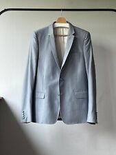 The Kooples Fitted Wool/Cotton Silver Gray Blazer Jacket Size 48 for sale  Shipping to South Africa