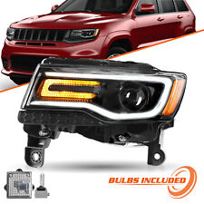 Usado, Farol preto LH para Jeep Grand Cherokee 2014-2021 com lâmpadas e lastro HID comprar usado  Enviando para Brazil