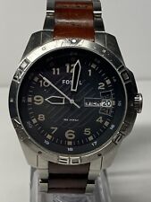 Usado, Relógio masculino Fossil AM4319 pulseira de couro aço dois tons 10 ATM comprar usado  Enviando para Brazil