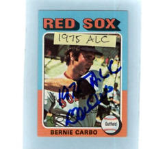 Autografado Bernie Carbo 1975 ALC adicionado Red Sox 1975 Topps MINI comprar usado  Enviando para Brazil