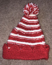 red white striped bobble hat for sale  HALIFAX