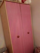 Pink wardrobe bedside for sale  GRANTHAM