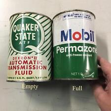 Antigo líquido de arrefecimento anticongelante Full Mobil Permazone e latas vazias de metal Quaker State ATF comprar usado  Enviando para Brazil