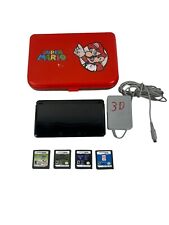 Nintendo 3DS Handheld Game CTR-001 Black W/ 4 Games & Mario Case No Stylus Good for sale  Shipping to South Africa