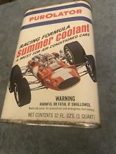 Vintage PUROLATOR RACING Formula Summer Coolant 1 quart Can Empty Race Car Label for sale  Shipping to South Africa