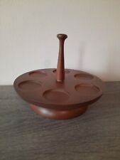 Lazy Susan Cherry Wood Lacquered European Vintage Clean for sale  Shipping to South Africa