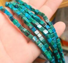 Natural 5x5mm Brazilian Green Azurite Cube Gemstone Strand Loose Beads 15" AAA for sale  Shipping to South Africa