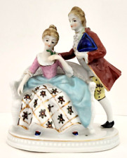 Maruyama Occupied Japan Hand Painted Porcelain Courting Man & Woman Vintage 1948 for sale  Shipping to South Africa