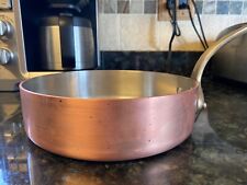 Vintage  E. Dehillerin 9.5" Copper Pan With Brass Handle Made in France, used for sale  Shipping to South Africa