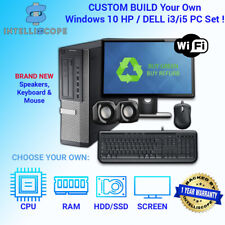 DELL/HP i5 QUAD DESKTOP TOWER PC & TFT CONJUNTO DE COMPUTADOR 16GB WINDOWS 10 HDD e SSD comprar usado  Enviando para Brazil