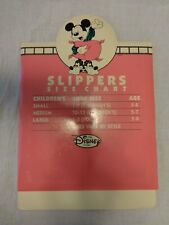 Old Disney Store SIGNAGE Mickey Mouse slippers size chart FOAM BOARD sign for sale  Shipping to South Africa