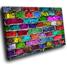 Quadro em tela abstrato legal tijolo colorido arte grande impressões comprar usado  Enviando para Brazil