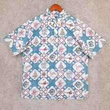 Usado, Camisa havaiana vintage Reyn Spooner Mele Kalikimaka masculina grande L Papai Noel 1992 comprar usado  Enviando para Brazil