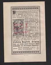 Leipzig werbung 1904 gebraucht kaufen  Leipzig