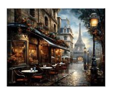 Paisagem urbana de Paris - Torre Eiffel, cafés encantadores e pintura de ruas cênicas, usado comprar usado  Enviando para Brazil