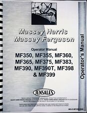 Massey Ferguson Tractor Owners Operators Manual 390 390T 360 399 350 375 355 398 for sale  Shipping to Ireland