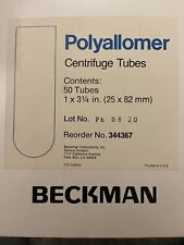 Tubos centrífugos de polialómero Beckman Coulter 344367 1x3-1/4 in (50 tubos), usado segunda mano  Embacar hacia Argentina