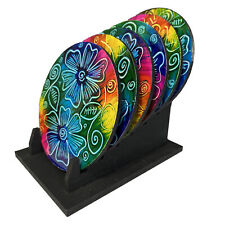 Drink Coasters Set of Six Multi Colors, used for sale  Shipping to South Africa