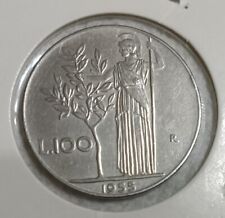 100 lire 1955 usato  Piaggine