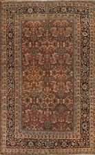 Antigua alfombra de área floral oxidada Mahal 8'x11' de lana hecha a mano para alfombra de comedor segunda mano  Embacar hacia Argentina