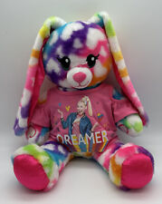 Build a Bear Rainbow Plush Rabbit Tie Dye JoJo Siwa Heart Dreamer Shirt HTF 16" comprar usado  Enviando para Brazil