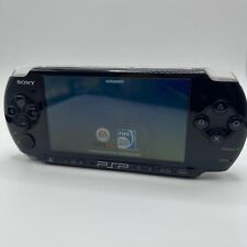 Sony PSP SLIM CONSOLE 3004 WORKING black black black with battery game new for sale  Shipping to South Africa