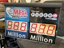 LOTERÍA DE NUEVA YORK NY Iluminado Tienda Ventana SIGNO Lote Powerball Mega Millions segunda mano  Embacar hacia Argentina