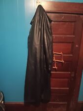 Black leather trench for sale  Lawrenceville