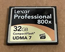 Tarjeta flash compacta Lexar 32 GB UDMA7 800X 120 MB/s tarjeta de memoria CF 4 DSLR video HD, usado segunda mano  Embacar hacia Argentina