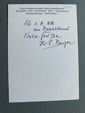 Eberhard burgel signed gebraucht kaufen  Berlin