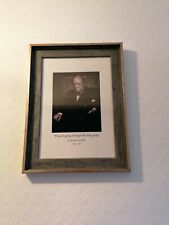Framed Portrait Of Sir Winston Churchill With Quote If Your Going Through Hell, used for sale  EXETER