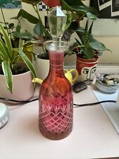 cranberry glass decanter for sale  NEWPORT PAGNELL