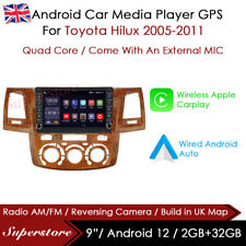 Usado, 9" Android 12 CarPlay Auto GPS unidade principal carro estéreo para Toyota Hilux 2005-2011 comprar usado  Enviando para Brazil