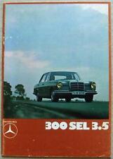 Folheto de vendas de carros Mercedes Benz 300 Sel 3.5 dezembro 1970 #WZ1318/03/02/1270 comprar usado  Enviando para Brazil