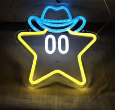 Luminária de neon Star Cowboy decoração de parede quarto sala de jogos 10" X 10" - Nova, usado comprar usado  Enviando para Brazil