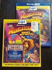 Madagascar 3: Europe Most Wanted (3D Blu-Ray, 2012) conjunto de 3 discos com capa comprar usado  Enviando para Brazil