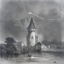 Antique drawing castle d'occasion  Expédié en Belgium