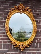 Espelho de parede oval madeira faia faia francês restaurado elegância dourada Luís XVI comprar usado  Enviando para Brazil