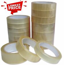 CLEAR TAPE STRONG PARCEL PACKAGING PACKING ADHESIVE CELLOTAPE 25MM X 66M ROLLS for sale  Shipping to South Africa