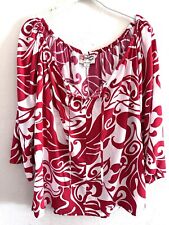 Camisa Hilo Hattie tamanho M havaiana original floral vermelha ajustável gola redonda, usado comprar usado  Enviando para Brazil