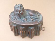 Antique Copper Jelly Cake Pudding Mold with Lion Marked comprar usado  Enviando para Brazil