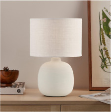 Stone Bedside Lamp with Linen Shade for sale  Shipping to South Africa