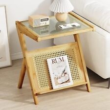 topped wicker table side for sale  Round Lake