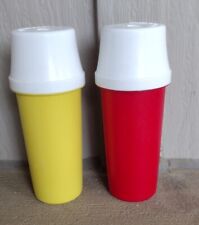 Garrafas dispensadoras vintage Tupperware bomba de ketchup e mostarda com tampas 1329 comprar usado  Enviando para Brazil