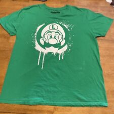Camiseta oficial Nintendo Super Mario Bros Brothers tamanho adulto GG verde comprar usado  Enviando para Brazil