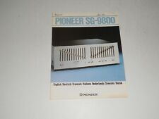 Pioneer 9800 brochure for sale  Olmsted Falls