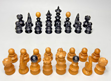 Juego de piezas de ajedrez antiguas cafetería austriaca de Viena de 1900 70 mm rey segunda mano  Embacar hacia Argentina